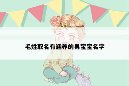 毛姓取名有涵养的男宝宝名字