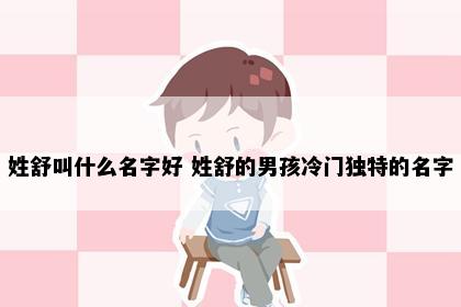姓舒叫什么名字好 姓舒的男孩冷门独特的名字