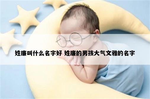 姓廉叫什么名字好 姓廉的男孩大气文雅的名字