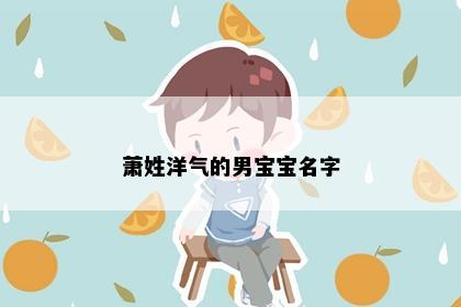 萧姓洋气的男宝宝名字