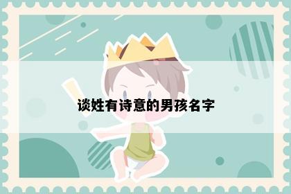 谈姓有诗意的男孩名字