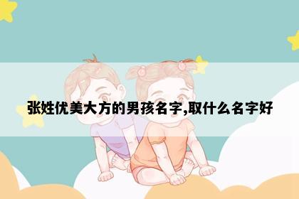 张姓优美大方的男孩名字,取什么名字好