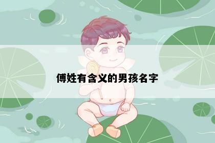 傅姓有含义的男孩名字