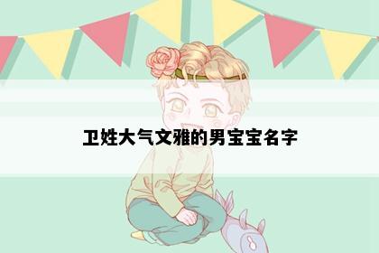 卫姓大气文雅的男宝宝名字