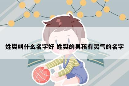 姓樊叫什么名字好 姓樊的男孩有灵气的名字