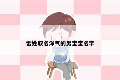 雷姓取名洋气的男宝宝名字