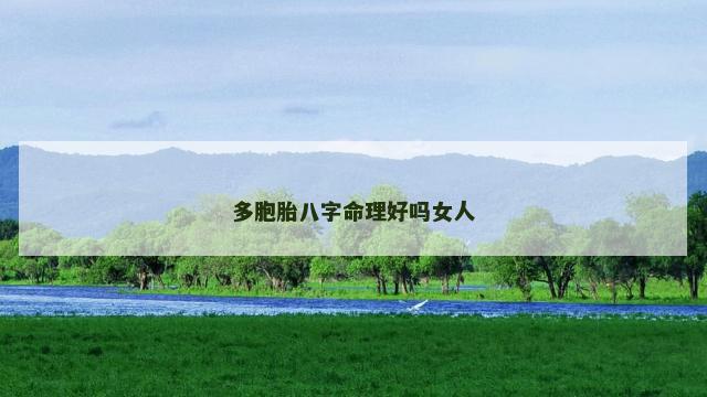 多胞胎八字命理好吗女人