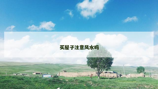 买屋子注意风水吗