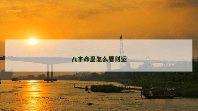 八字命里怎么看财运 八字命里怎么看财运
