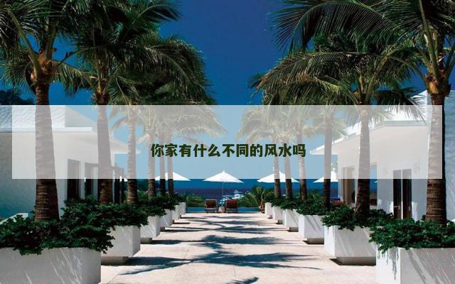 你家有什么不同的风水吗