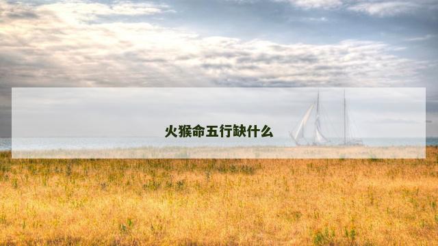 火猴命五行缺什么