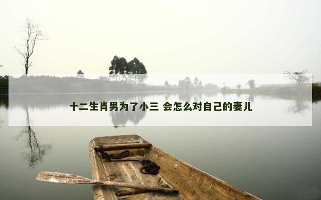 十二生肖男为了小三 会怎么对自己的妻儿