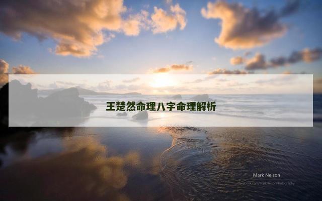 王楚然命理八字命理解析