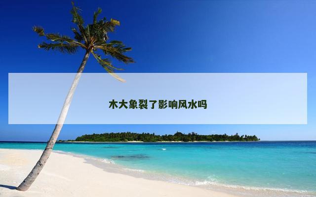 木大象裂了影响风水吗