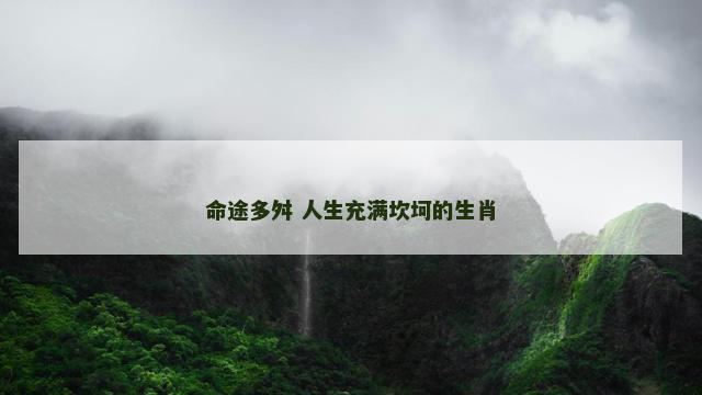 命途多舛 人生充满坎坷的生肖