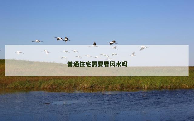 普通住宅需要看风水吗