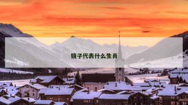 镜子代表什么生肖
