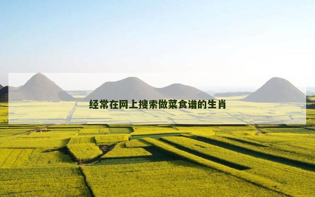 经常在网上搜索做菜食谱的生肖