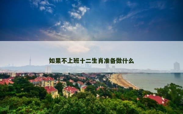 如果不上班十二生肖准备做什么