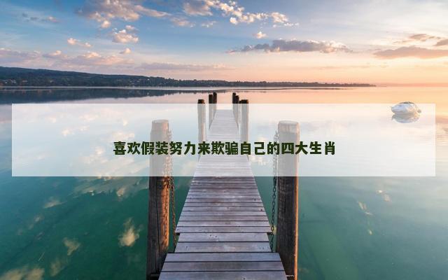 喜欢假装努力来欺骗自己的四大生肖