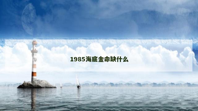 1985海底金命缺什么