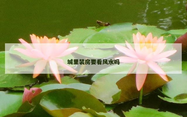 城里装房要看风水吗