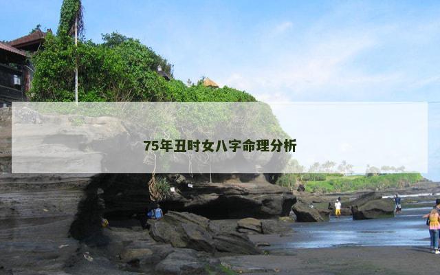 75年丑时女八字命理分析