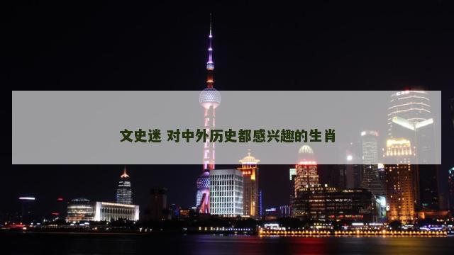 文史迷 对中外历史都感兴趣的生肖
