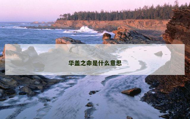 华盖之命是什么意思