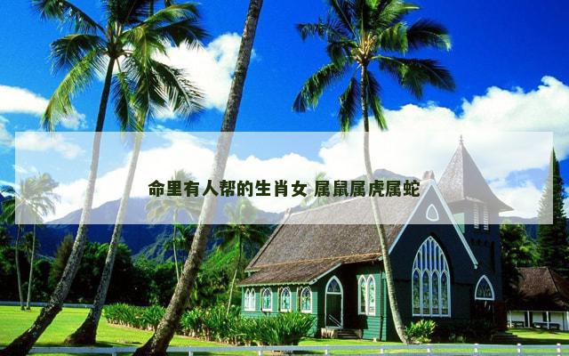 命里有人帮的生肖女 属鼠属虎属蛇