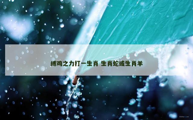 缚鸡之力打一生肖 生肖蛇或生肖羊