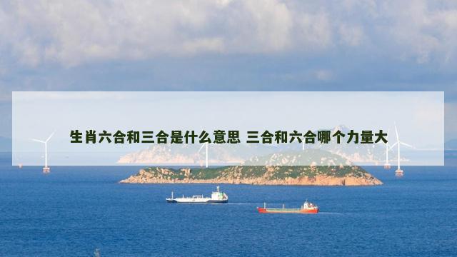 生肖六合和三合是什么意思 三合和六合哪个力量大