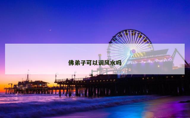 佛弟子可以调风水吗