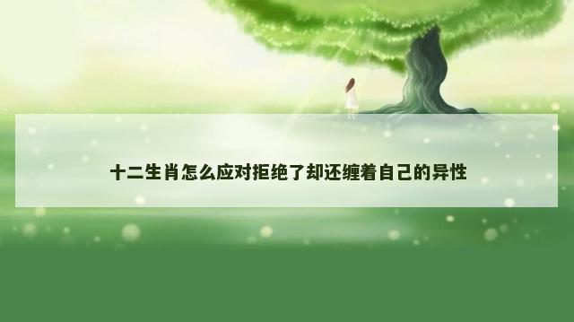 十二生肖怎么应对拒绝了却还缠着自己的异性