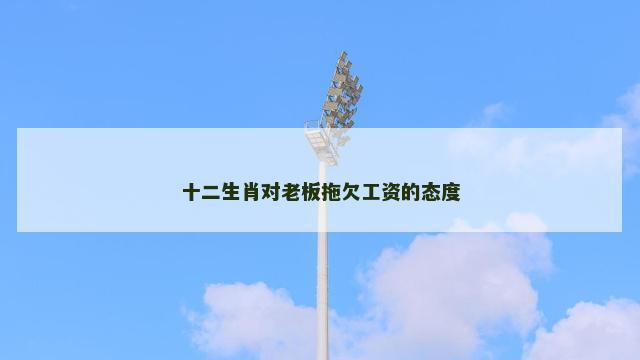 十二生肖对老板拖欠工资的态度