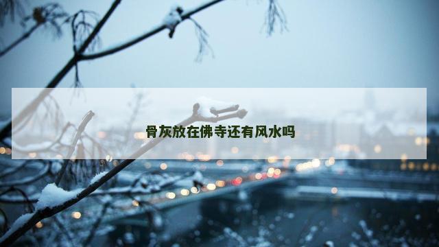 骨灰放在佛寺还有风水吗