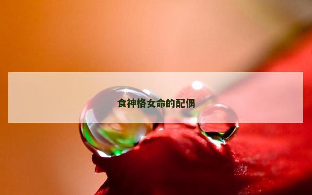 食神格女命的配偶 食神格女命的配偶