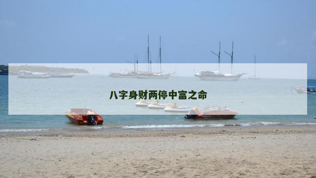 八字身财两停中富之命