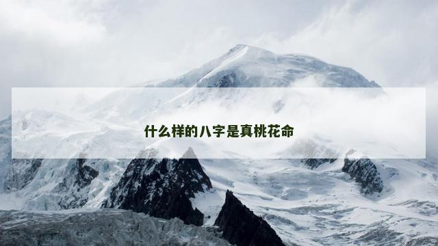 什么样的八字是真桃花命 什么样的八字是真桃花命