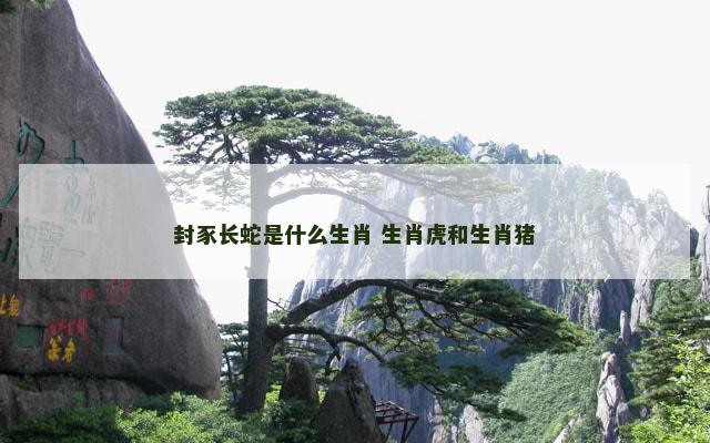 封豕长蛇是什么生肖 生肖虎和生肖猪