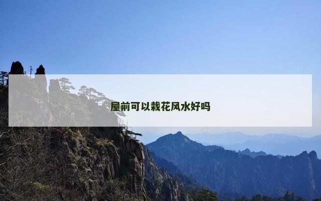 屋前可以栽花风水好吗 屋前可以栽花风水好吗