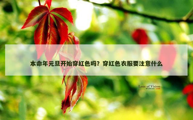 本命年元旦开始穿红色吗?穿红色衣服要注意什么 本命年元旦开始穿红色吗?穿红色衣服要注意什么