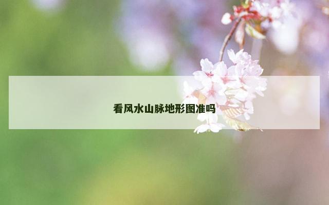 看风水山脉地形图准吗