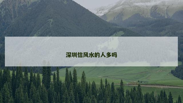 深圳信风水的人多吗