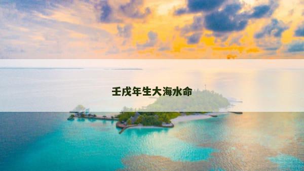 壬戌年生大海水命