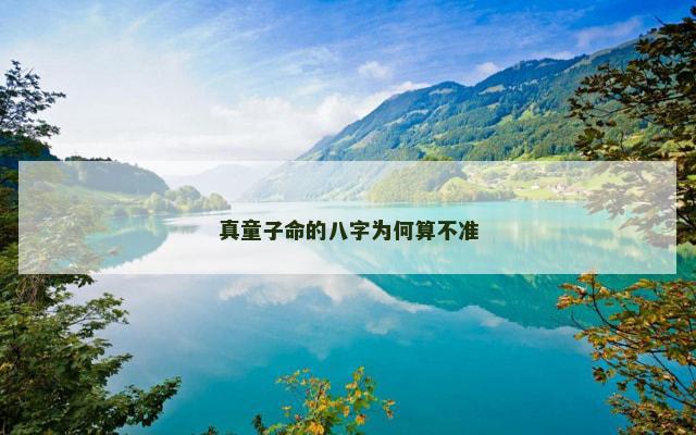 真童子命的八字为何算不准 真童子命的八字为何算不准