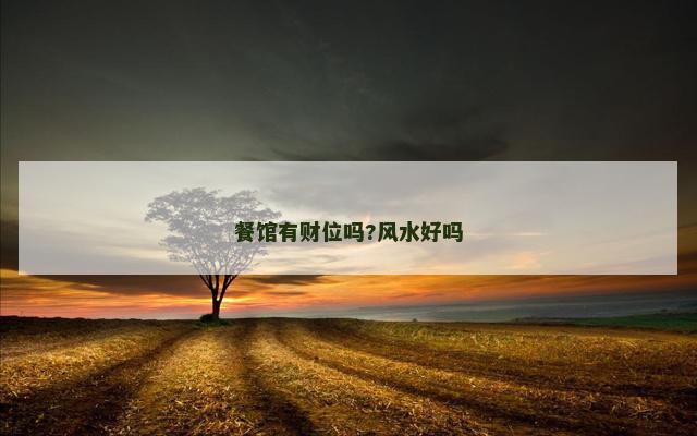 餐馆有财位吗?风水好吗 餐馆有财位吗?风水好吗