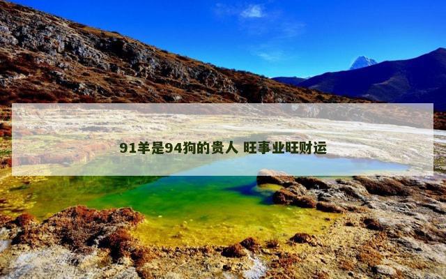 91羊是94狗的贵人 旺事业旺财运