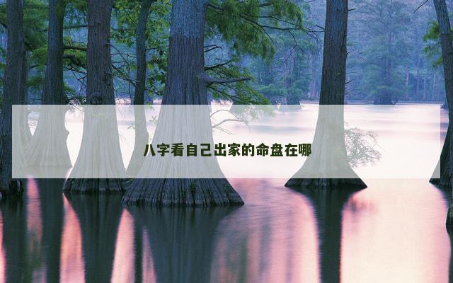 八字看自己出家的命盘在哪