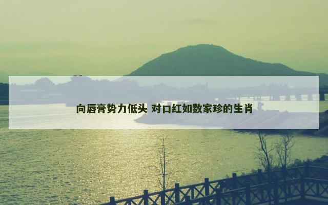 向唇膏势力低头 对口红如数家珍的生肖 向唇膏势力低头 对口红如数家珍的生肖